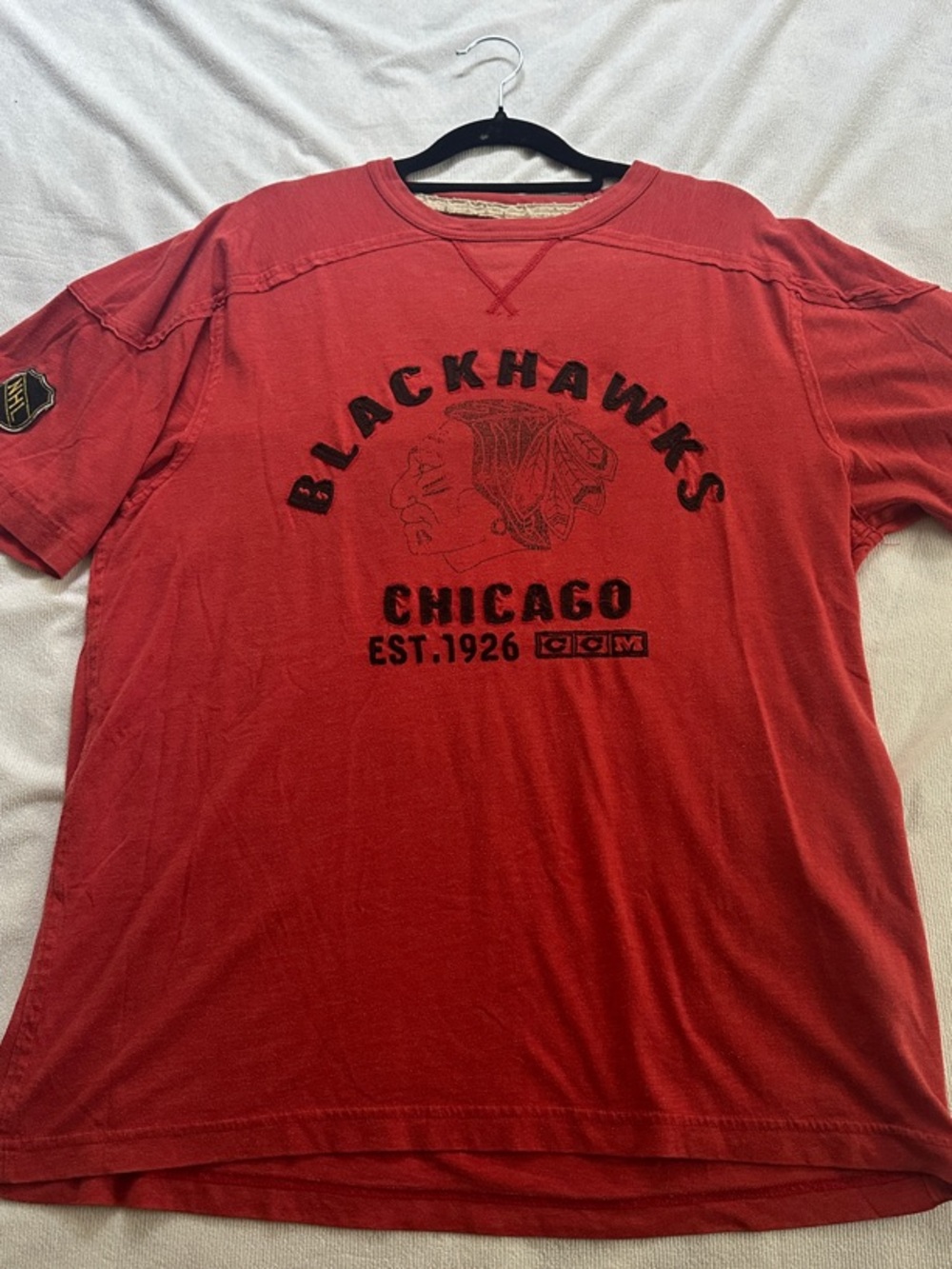 vintage CCM design Chicago Blackhawks Shirt